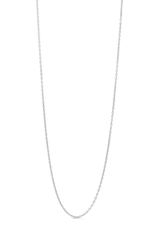 Cable Chain, 1MM - White Gold, 2037b