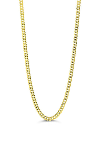 Concave Curb Chains, 4.2MM - Yellow Gold, 2136