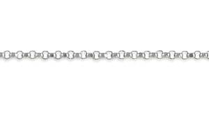 Rolo Chain, 1.1MM - White Gold, 16"