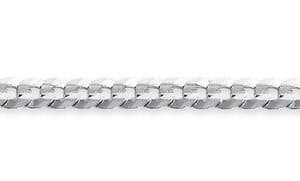 Gentle Concave Curb, 4.2MM - White Gold, 22"