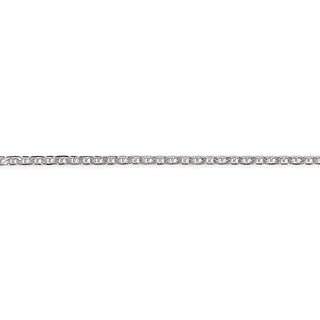 Hollow Marine Chain, 2.4MM - White Gold, adjustable 16 to 18