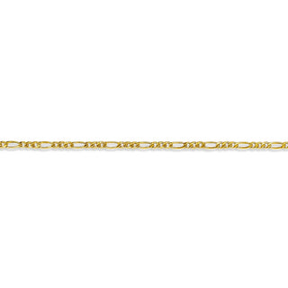 Hollow Figaro Chain, 2MM - Yellow Gold, 14"