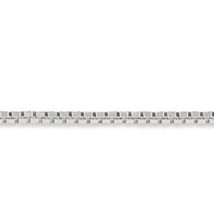 Box Chain, 0.6MM - White Gold, 16"