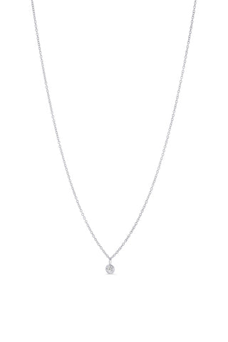 10K Gold Single Lab Diamond Necklace, 0.14ct