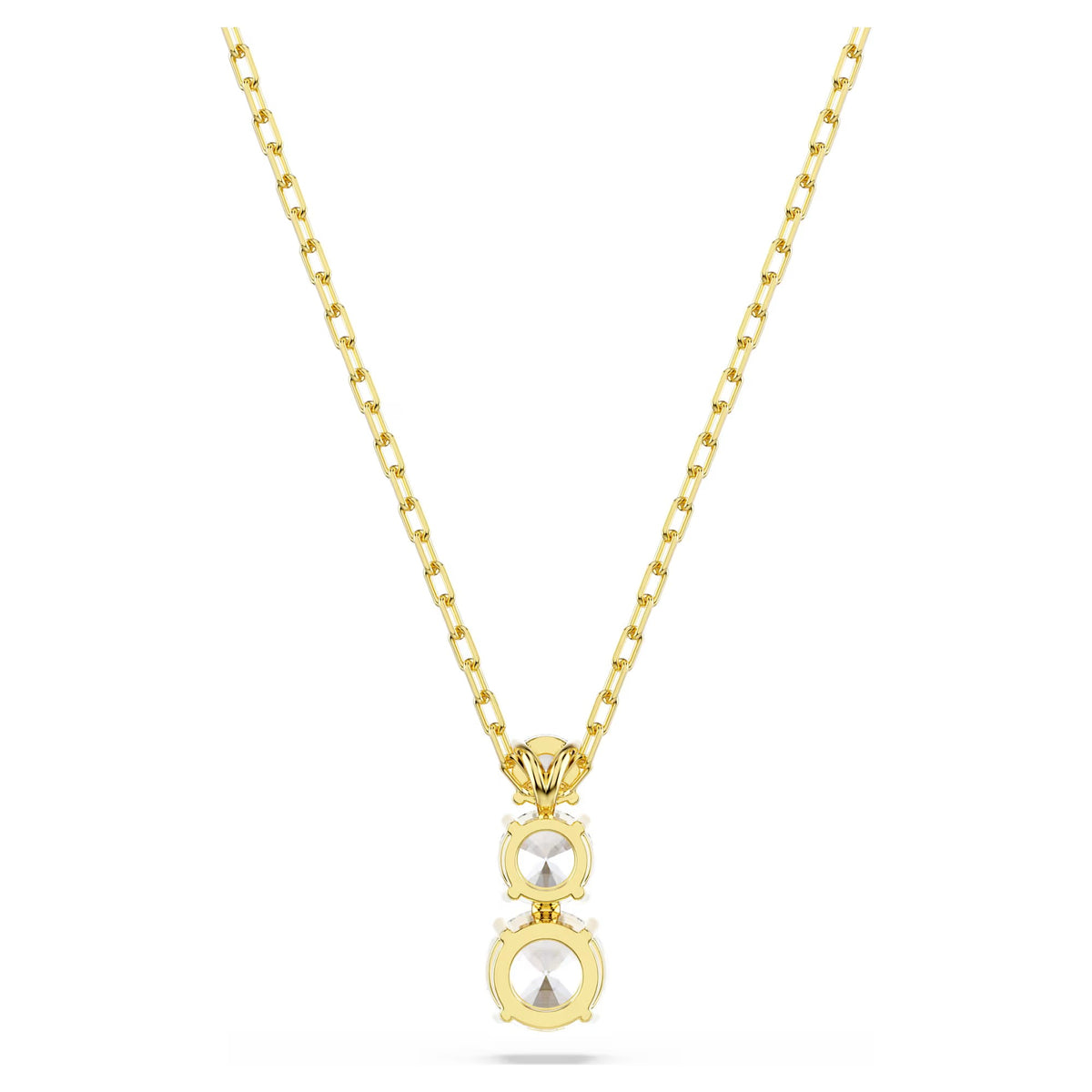 Swarovski Stilla Attract pendant, Round cut, White, Gold-tone plated 5723298
