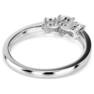 Anillo Swarovski Attract Trilogy, talla redonda, blanco, baño de rodio - 5656291