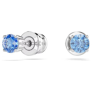 Swarovski Stilla Attract stud earrings, Round cut, White, Rhodium plated 5734250