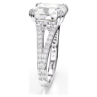 Swarovski - Stilla ring, Square cut, White, Silver-tone finish - 5709901