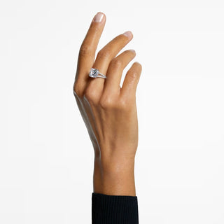 Swarovski - Stilla ring, Square cut, White, Silver-tone finish - 5709901