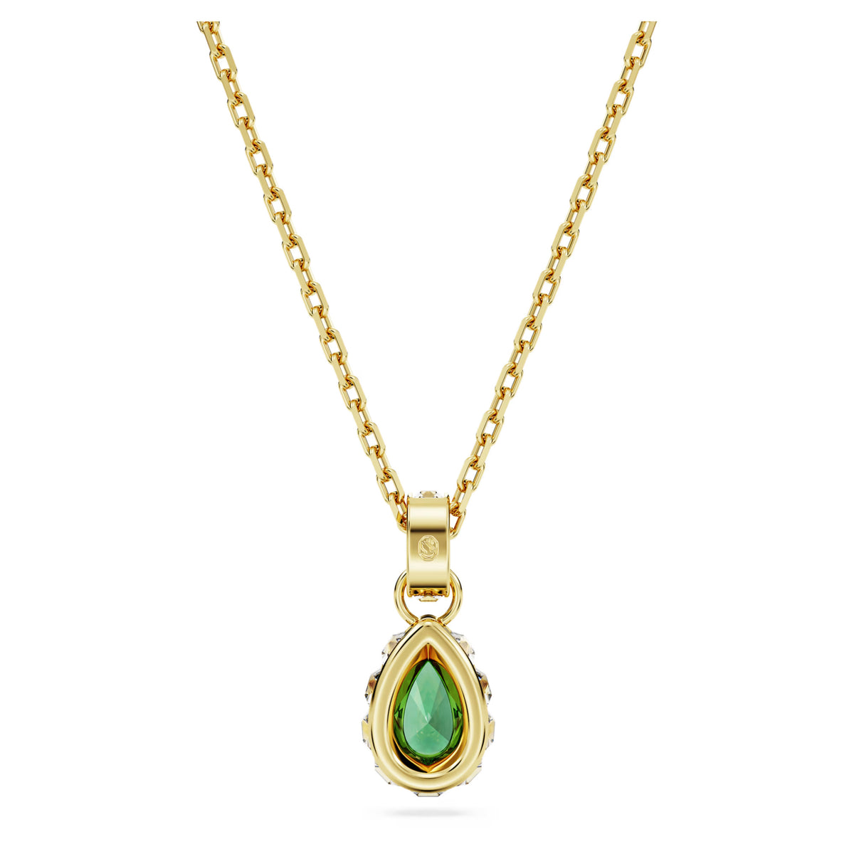 Swarovski Chroma pendant, Pear cut, Green, Gold-tone plated - 5648751
