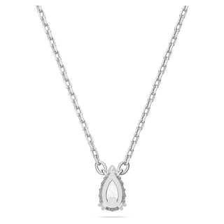 Swarovski Stilla pendant Pear cut, White, Rhodium plated 5636708