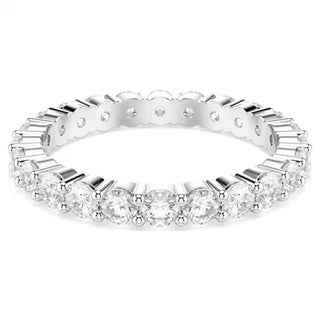 Juego de anillos Swarovski Constella (2), talla princesa, blanco, baño de rodio - 5647662 