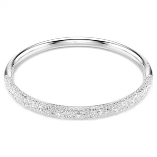 Swarovski - Meteora bangle, Snow pavé, White, Rhodium plated - 5684241