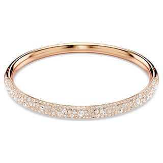 Swarovski - Meteora bangle, Snow pavé, White, Rose gold-tone plated - 5688611