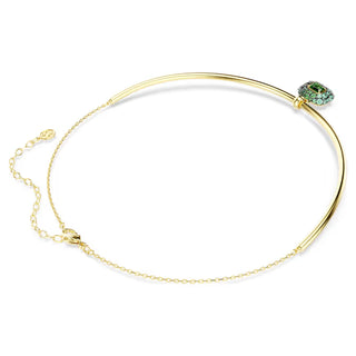 Swarovski Sublima choker, Octagon cut, Green, 18K gold finish 5760763