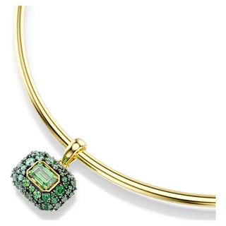 Swarovski Sublima choker, Octagon cut, Green, 18K gold finish 5760763