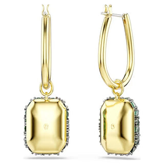 Sublima drop earrings Octagon cut, Green, 18K gold finish 5752890