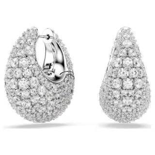 Swarovski Sublima earrings, Large, White, Rhodium plated 5732281