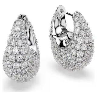 Swarovski Sublima earrings, Large, White, Rhodium plated 5732281