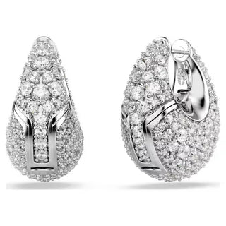 Swarovski Sublima earrings, Large, White, Rhodium plated 5732281
