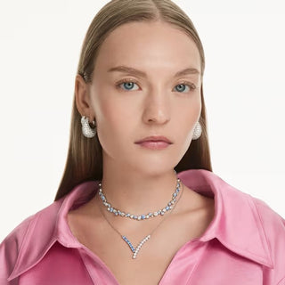 Swarovski Sublima earrings, Large, White, Rhodium plated 5732281