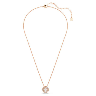 Swarovski Sublima pendant, Round cut, White, 18K rose gold finish 5764190