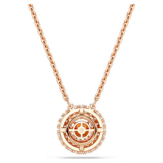 Swarovski Sublima pendant, Round cut, White, 18K rose gold finish 5764190