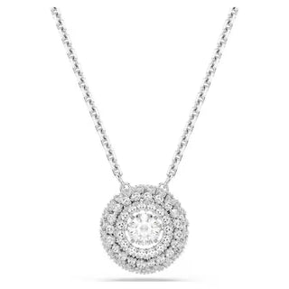Swarovski Sublima pendant, Round cut, White, Rhodium plated 5738246