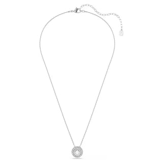 Swarovski Sublima pendant, Round cut, White, Rhodium plated 5738246