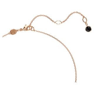 Swarovski - Colgante Iconic Swan, Cisne, Pequeño, negro, Baño en tono oro rosa - 5678046