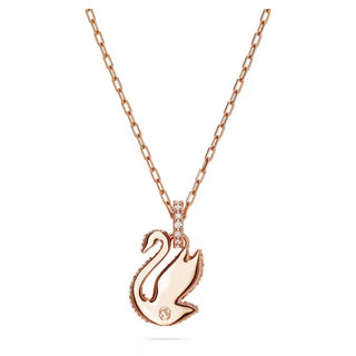 Colgante Swarovski Iconic Swan, Cisne, Pequeño, blanco, Baño en tono oro rosa 5647555 
