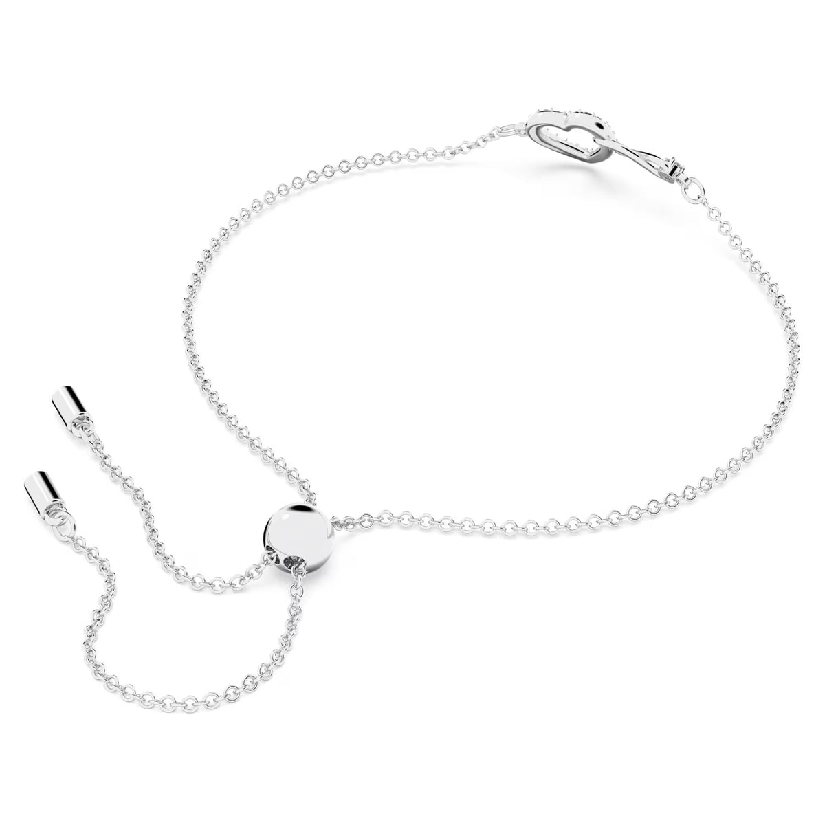 Swarovski Hyperbola Infinity Bracelet Infinity and heart, White, Rhodium plated - 5524421