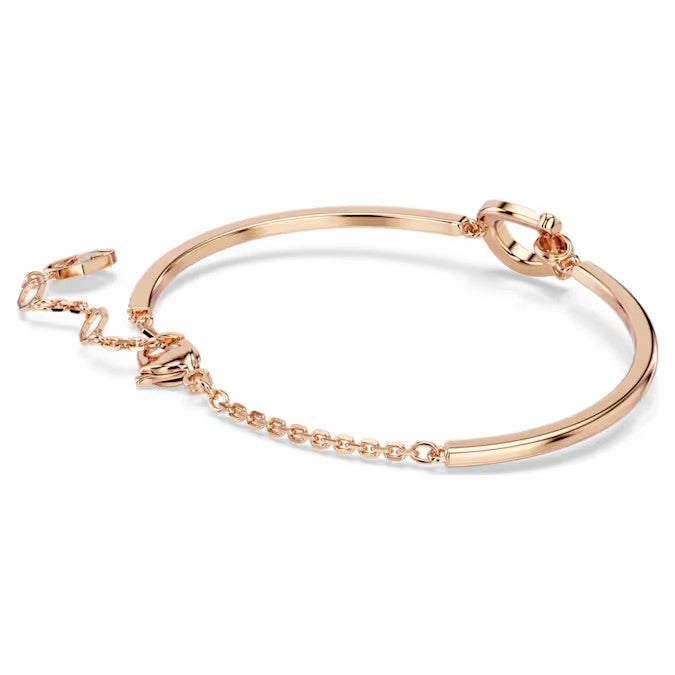 Swarovski Symbolica bangle Pavé, Horseshoe, White, Rose gold-tone plated 5741461