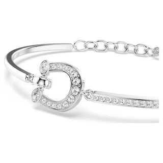 Swarovski Symbolica bracelet, Pavé, Horse shoe, White, Rhodium plated 5746220