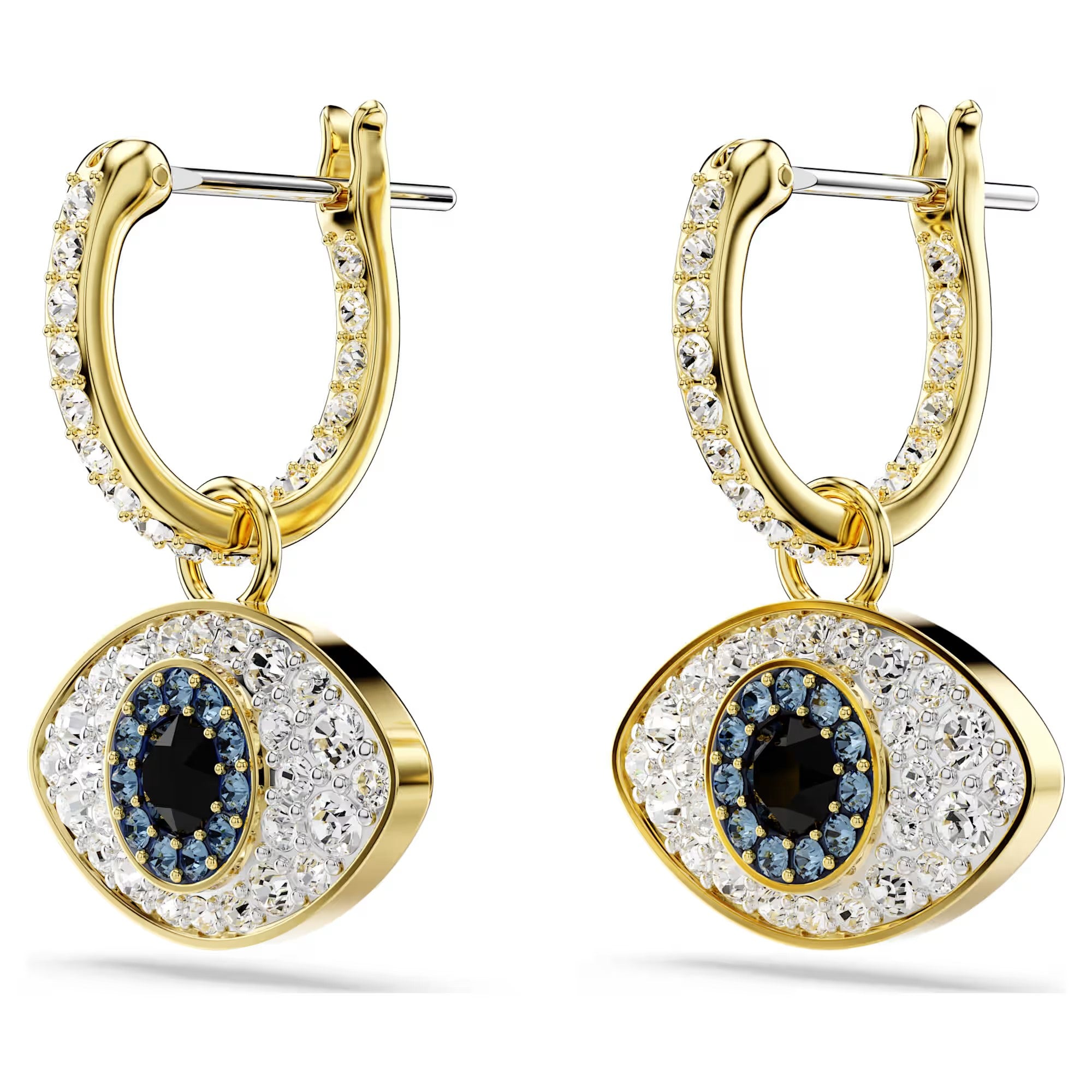 Swarovski - Symbolica drop earrings, Evil eye, Blue, Gold-tone plated - 5692163/5701612 (SS)
