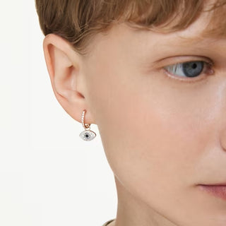 Swarovski Symbolica drop earrings, Eye, Multicolored, Rose gold-tone plated 5736982