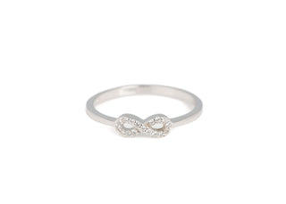 925 Silver Cubic Zirconia Infinity Ring