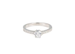 925 Silver Cubic Zirconia Engagement Ring