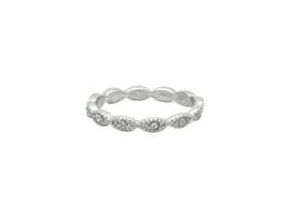 Stylish Womens Stainless Steel ring with CZ