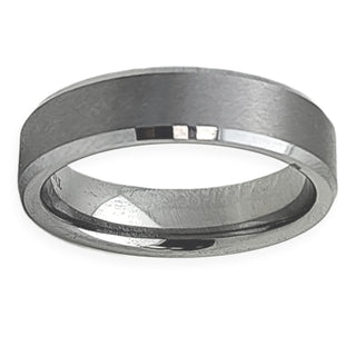 6MM Polished Tungsten Band with Matte center