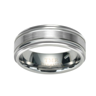 8MM Polished Tungsten Band with Matte center