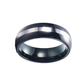 8MM Ceramic band with Tungsten Center