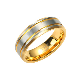 8MM 2 Tone Tungsten band