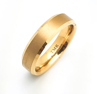 6MM Polished Tungsten Band with Matte center