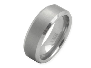 8MM Polished Tungsten Band with Matte center