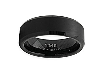 8MM Polished Tungsten Band with Matte center