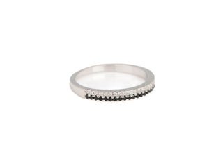 925 Silver Cubic Zirconia Round Brilliant Cut Semi Eternity Ring