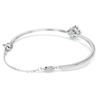 Swarovski Una Angelic bangle, Mixed cuts, Green, Rhodium plated 5757791