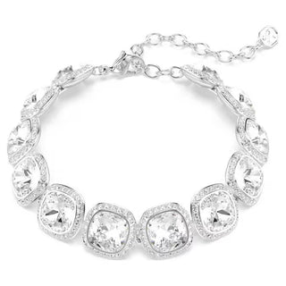 Swarovski Una Angelic bracelet, Cushion cut, White, Rhodium plated 5751558