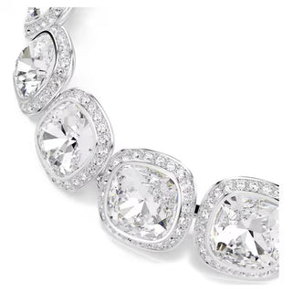 Swarovski Una Angelic bracelet, Cushion cut, White, Rhodium plated 5751558